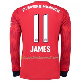 Günstige Fußballtrikots FC Bayern München James 11 2018-2019 Langarm Heimtrikot kaufen